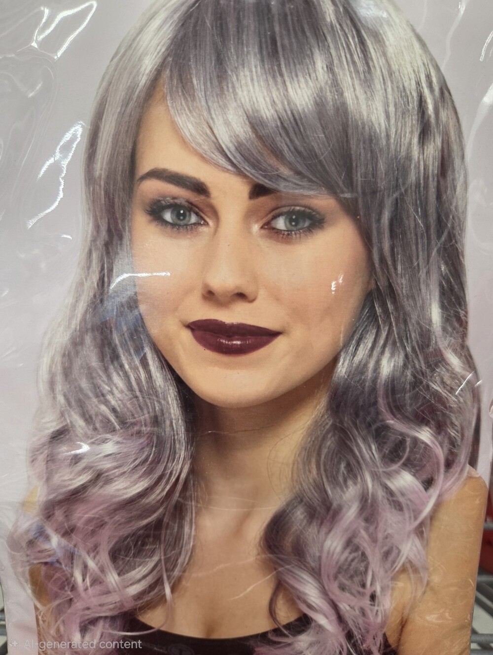 Claire's Silver Lavender Wavy Women's Wig